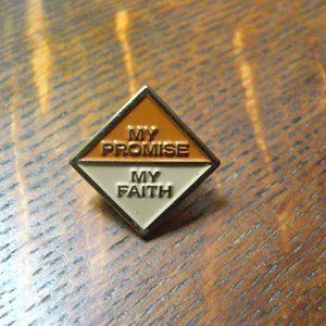 Brownie Scouts My Promise My Faith Lapel Pin